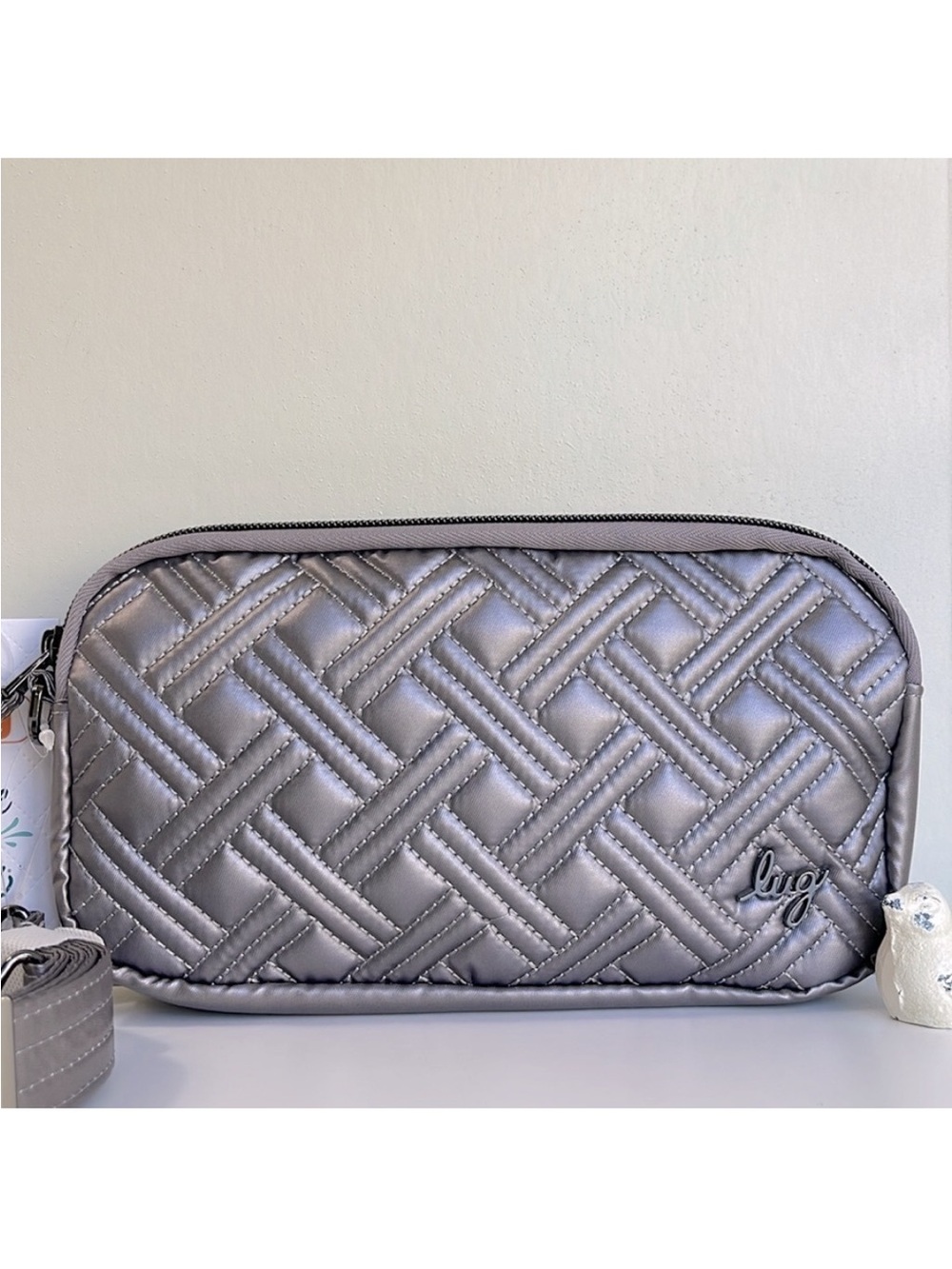 Lug Coupe XL With RFID Crossbody New With Tag 🏷️ Metallic Pearl